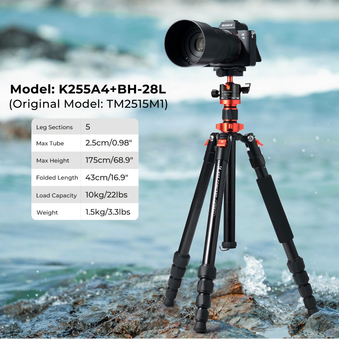 K&F Concept Aluminium Tripod KF09.083V2 - 8